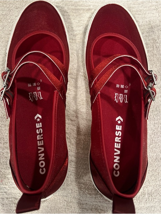 Converse Shoes - Converse Women's Red Mary Jane Flats with Strap